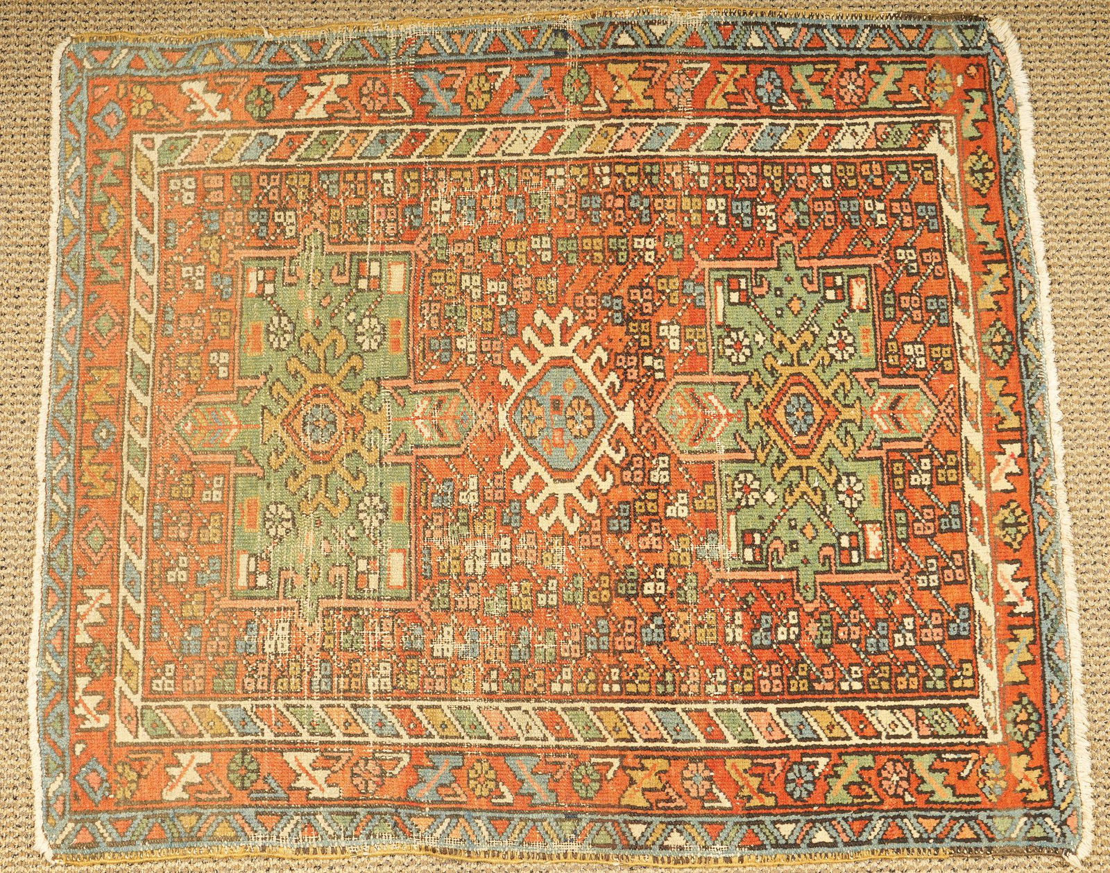 Persian Hand Knotted Wool Carpet (1 of 5)