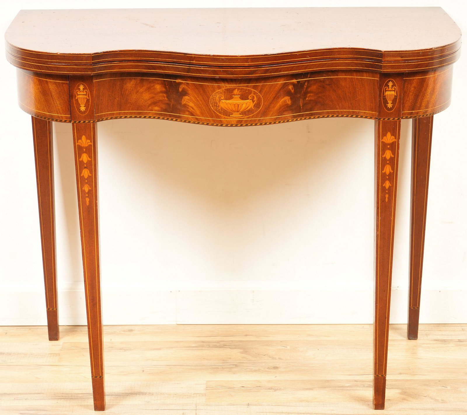 Federal Style Mahogany Inlaid Card Table (1 of 8)