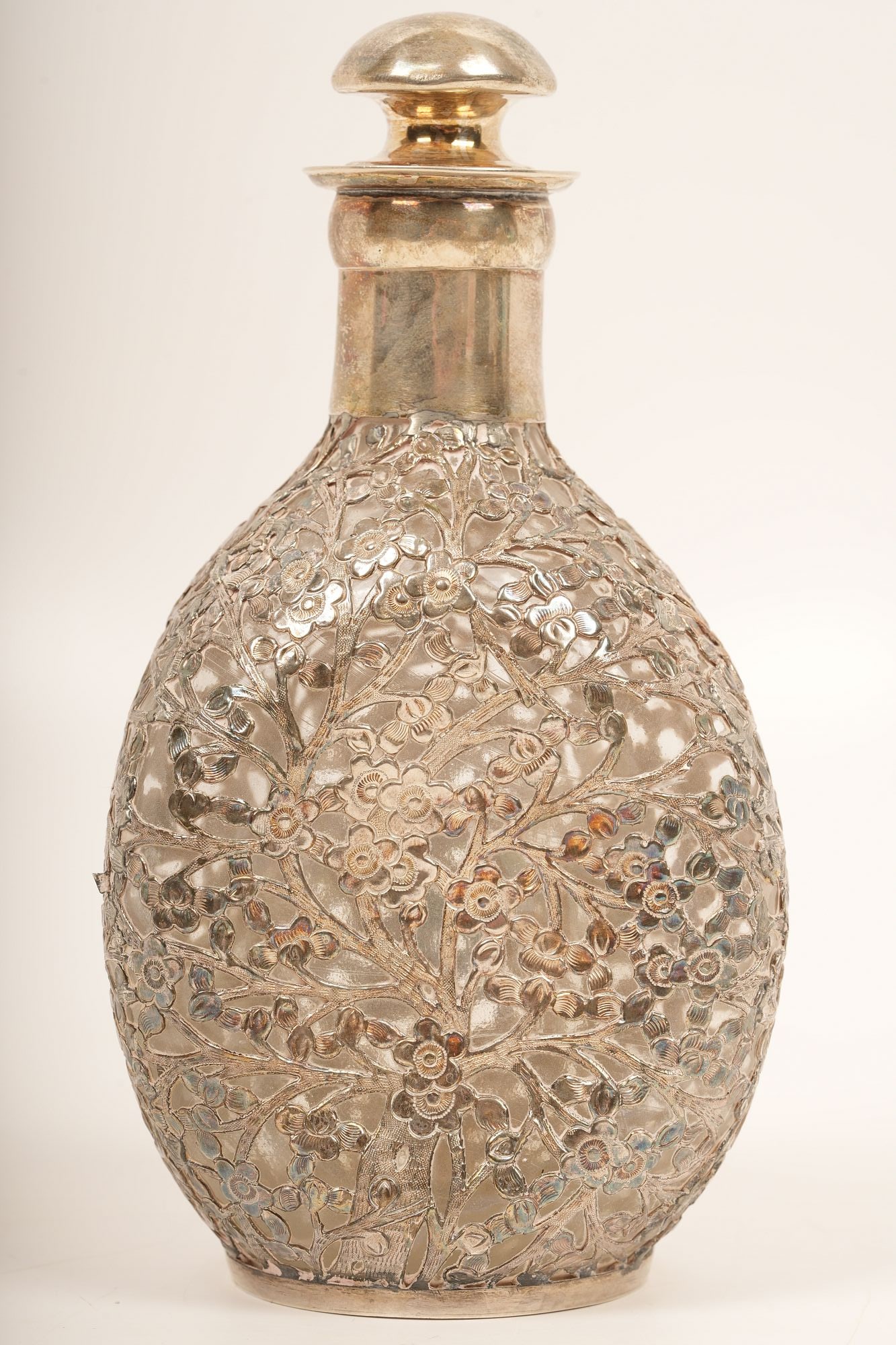 Silver Overlay Decanter Bottle (1 of 6)