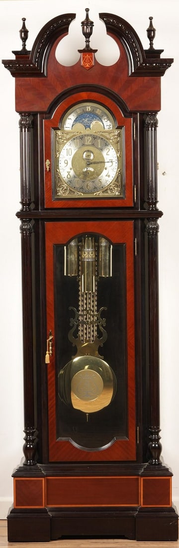 Steinway & Sons Hentschel Cherry Grandfather Clock (1 of 10)