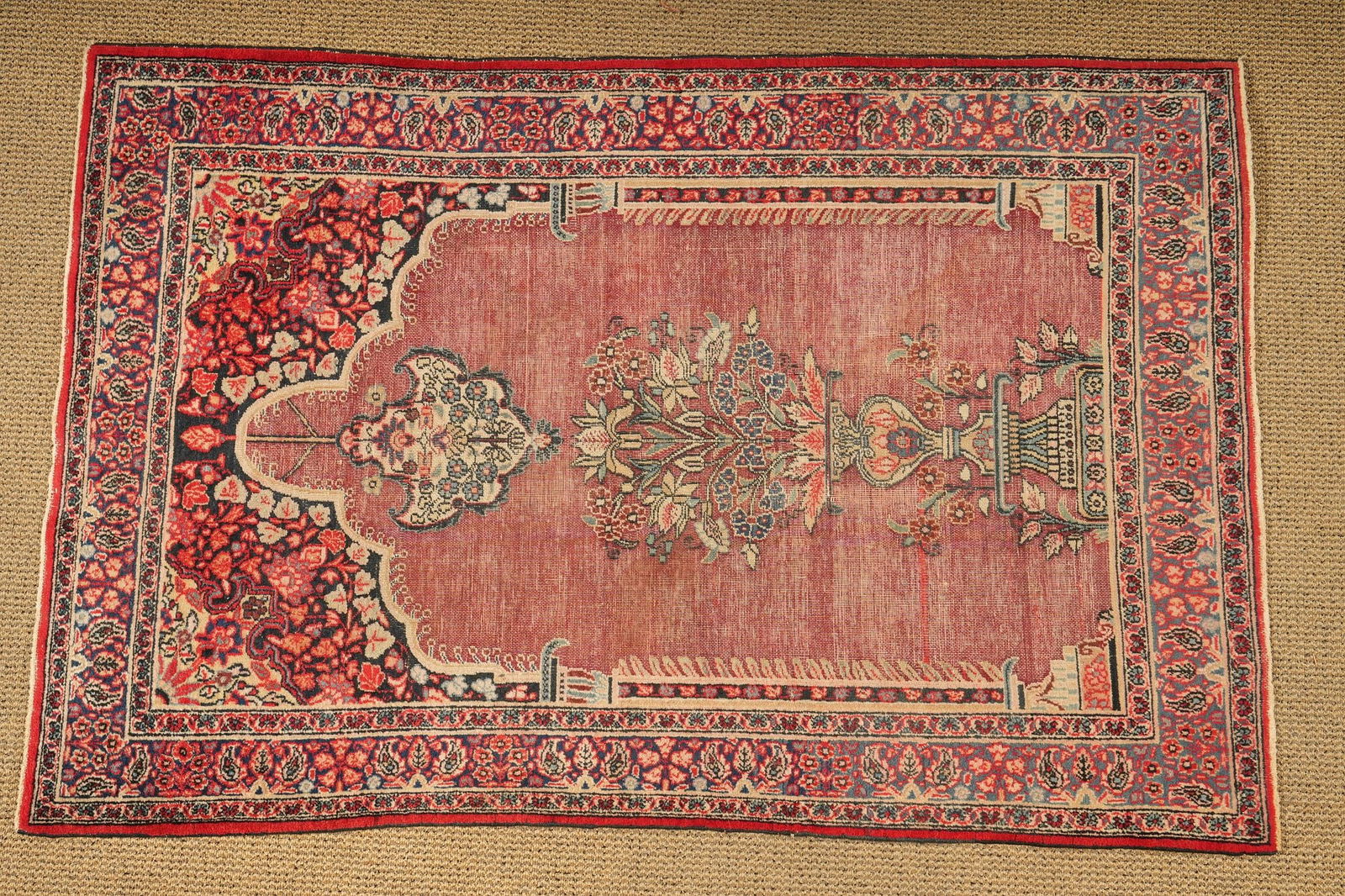 Persian Hand Knotted Wool Prayer Rug (1 of 5)