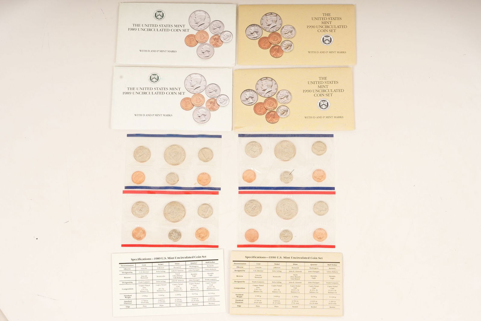 1989-1990 U.S. Mint Uncirculated Coins Sets (1 of 5)