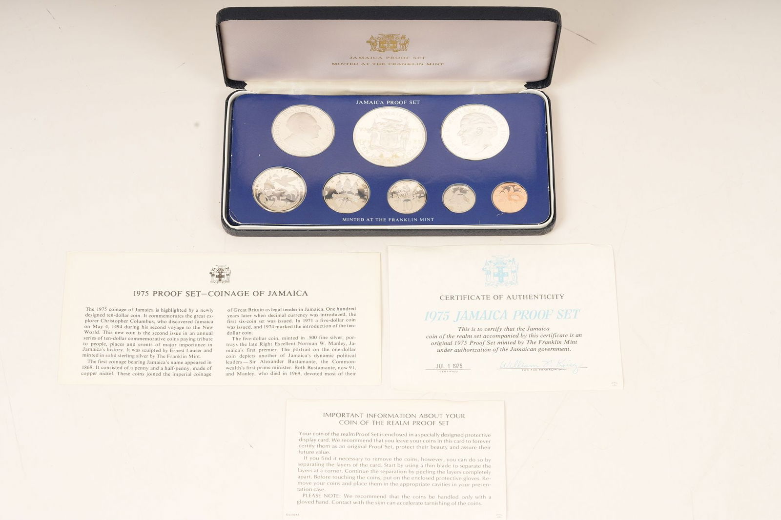1975 Jamaica Proof Coin Set (1 of 6)