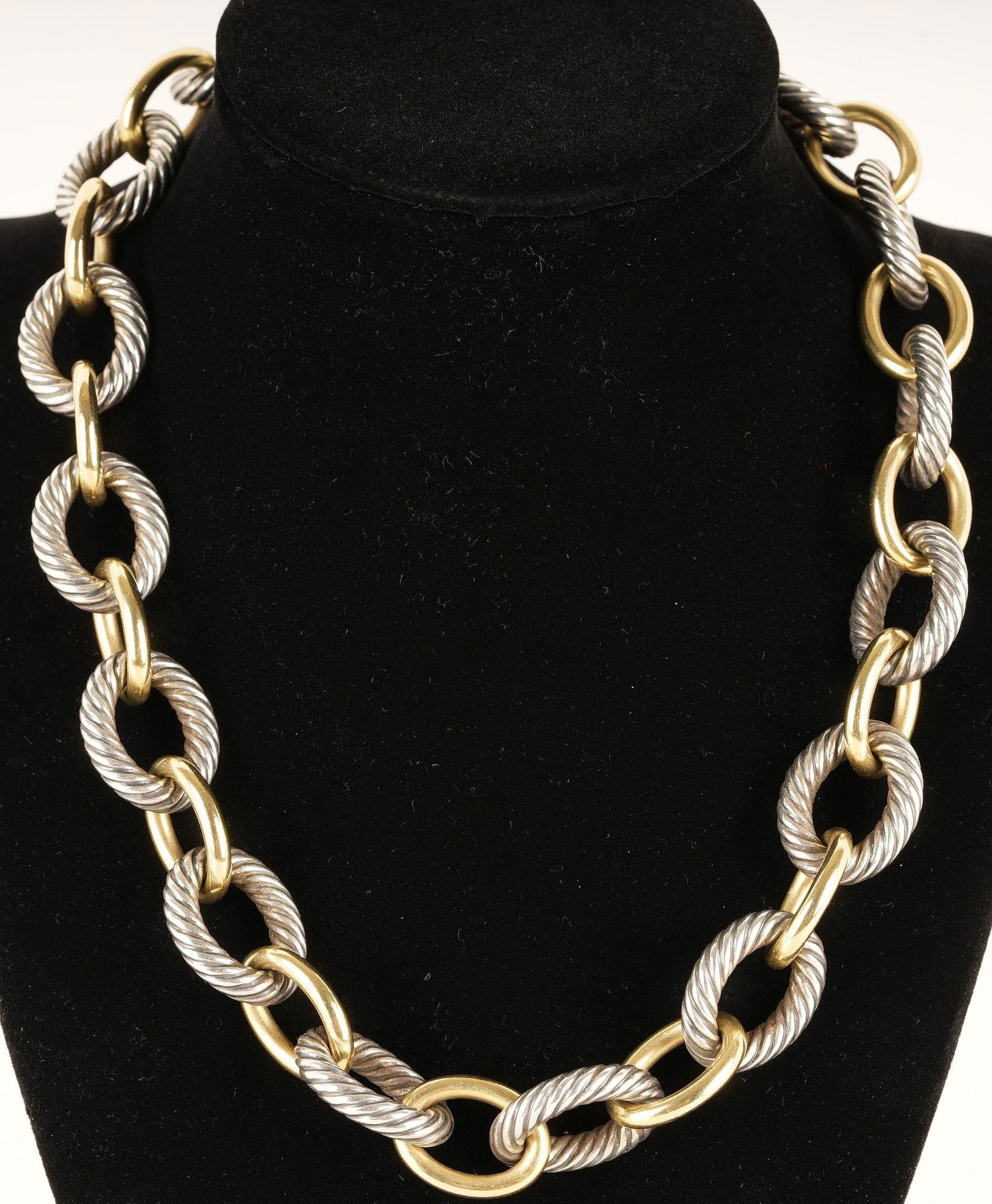David Yurman 18K Gold 925 Oval Link Necklace (1 of 5)