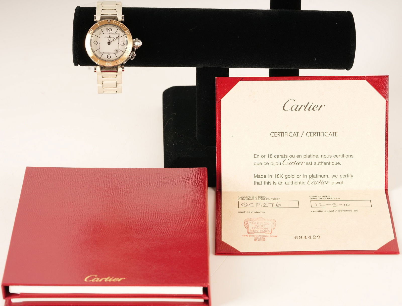 Pasha De Cartier Watch Ladies 18K Gold Bezel (1 of 8)