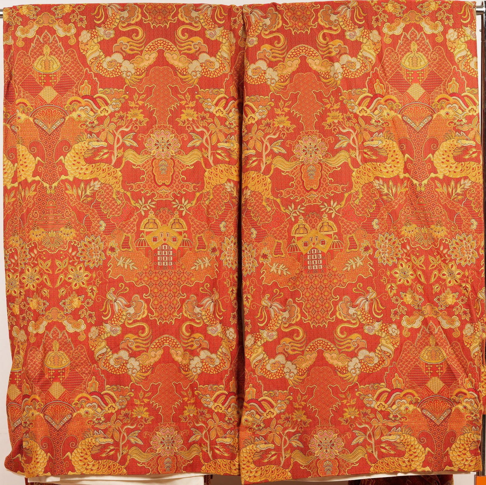 Fine Pair LG Custom Chinoiserie Drapery Panels (1 of 9)