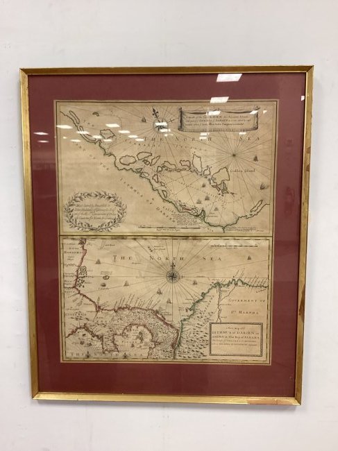 Map Of The Isthmus Of Darien By D. Browne: Believed to come from A New General Atlas (Folio Size) Published in London For D. Browne in 1721, Site 23.75" x 19.75"