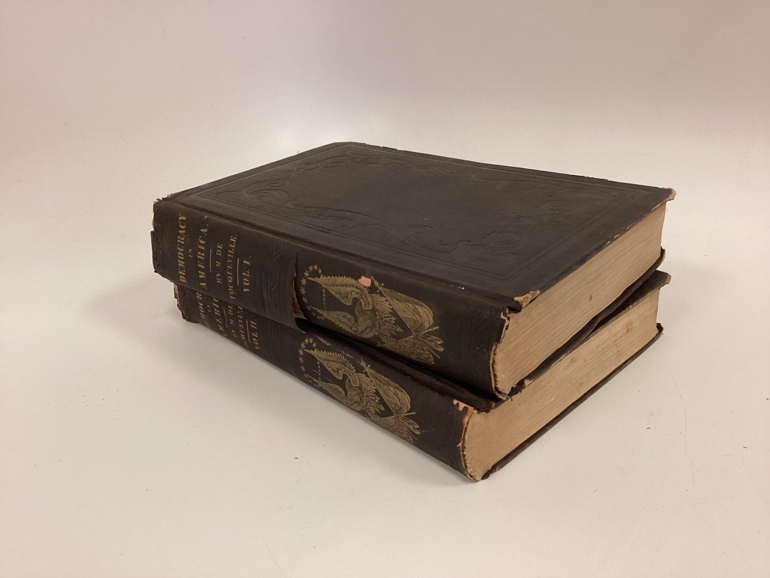 1841 Alexis De Tocqueville "Democracy In America" 2V: Translated by Henry Reeve, With an Original Preface and Notes By John C. Spencer, Fourth Edition
