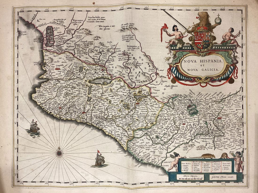 Nova Hispania Et Nova Galicia Map Of Mexico By Blaeu (1 of 6)