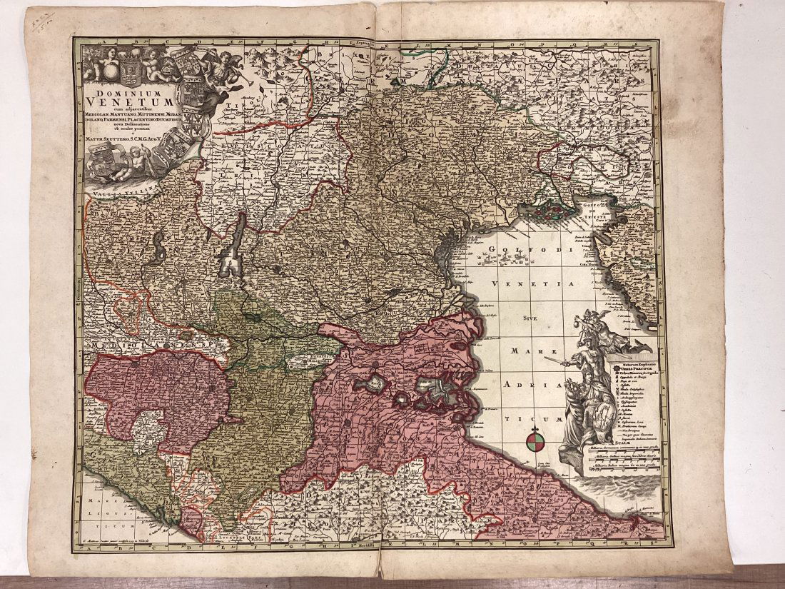 1730 Matthew Seutter Map Of Italy (1 of 8)
