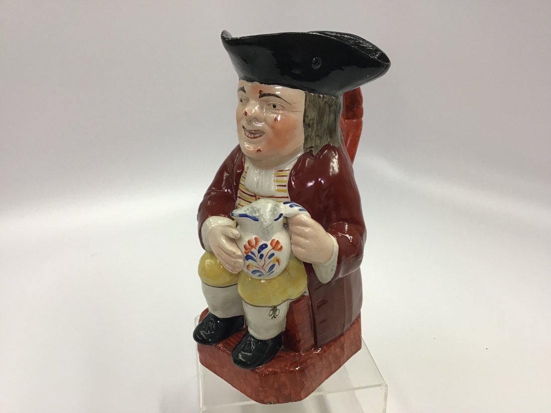 1820 Pearlware Toby Mug with Red Base (1 of 3)