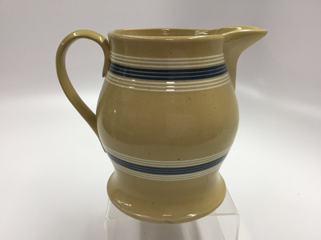 Yellow Ware Banded Pitcher (1 of 2)