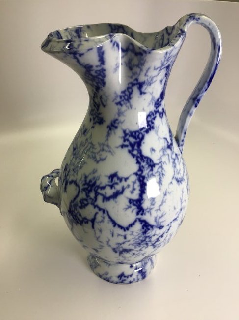 Copeland and Garrett Monumental 16" Marbelized Flow Blue Jug (1 of 4)