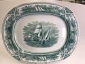 Francis Morley, Co American Marine Green Transfer Ironstone Platter