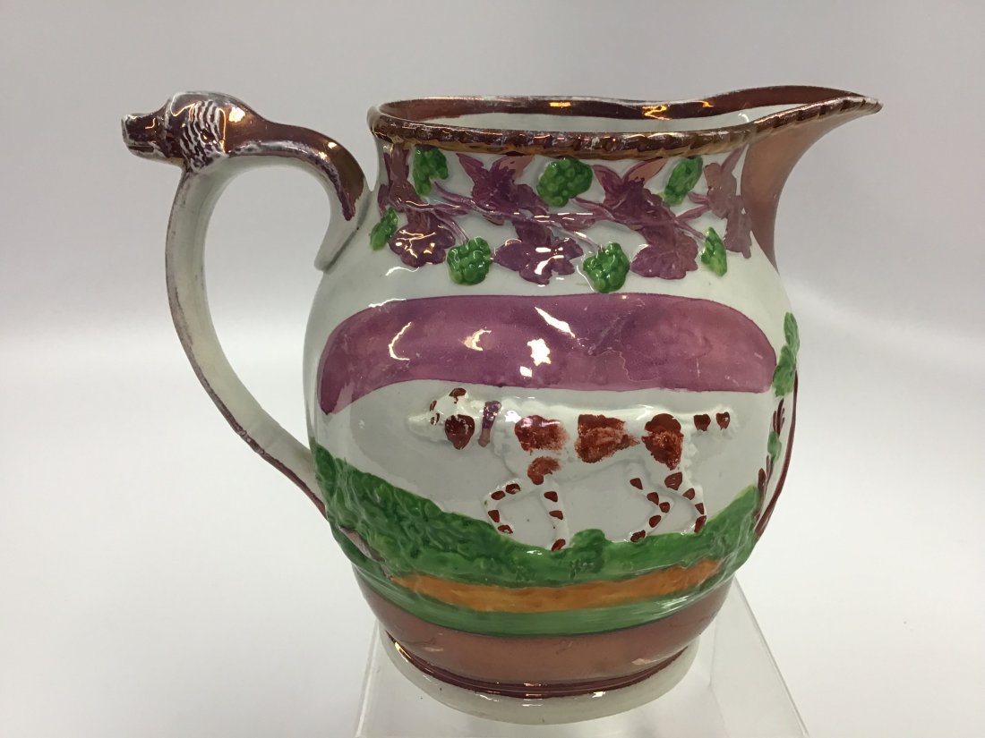 Pink Lustre Pitcher Hunting Dogs (1 of 4)