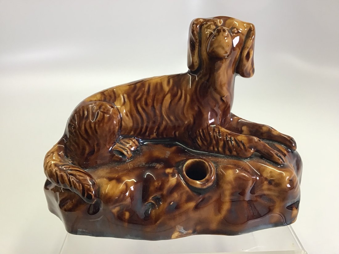 Bennington Rockingham Spaniel Inkwell (1 of 3)