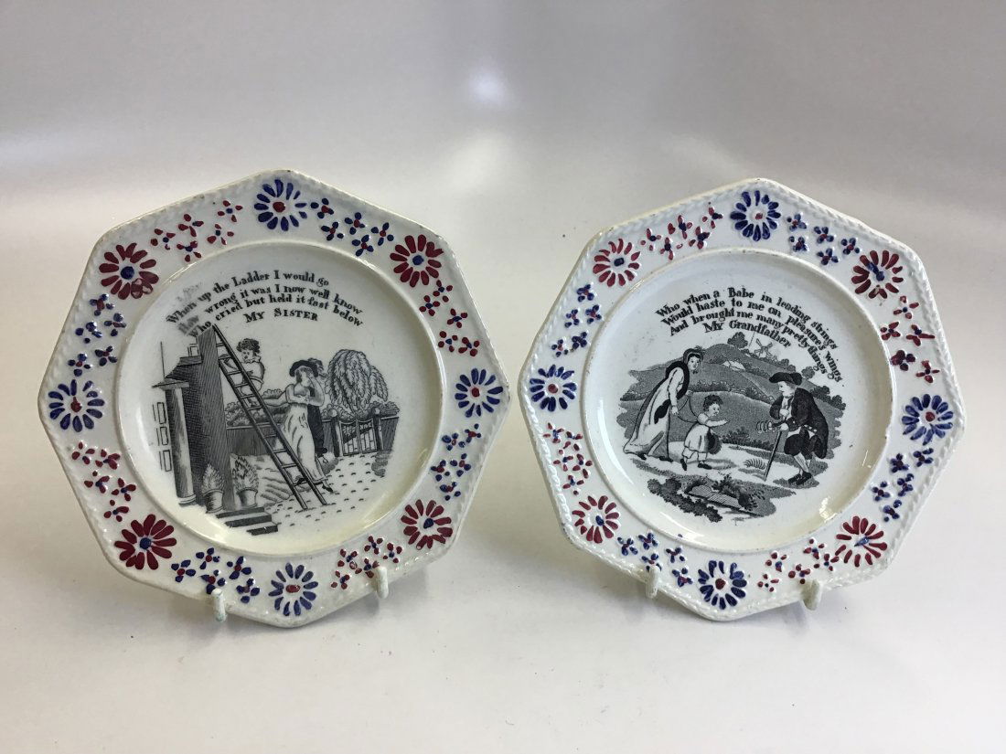 Two Early English Staffordshire Pearlware Childs Plates (1 of 2)
