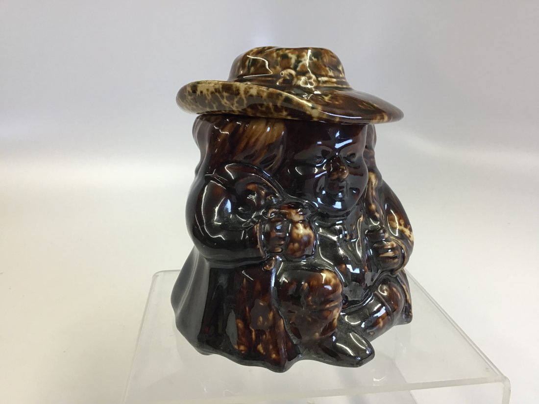 Bennington Rockingham Glaze Pottery Toby Snuff Jar 1849 (1 of 5)