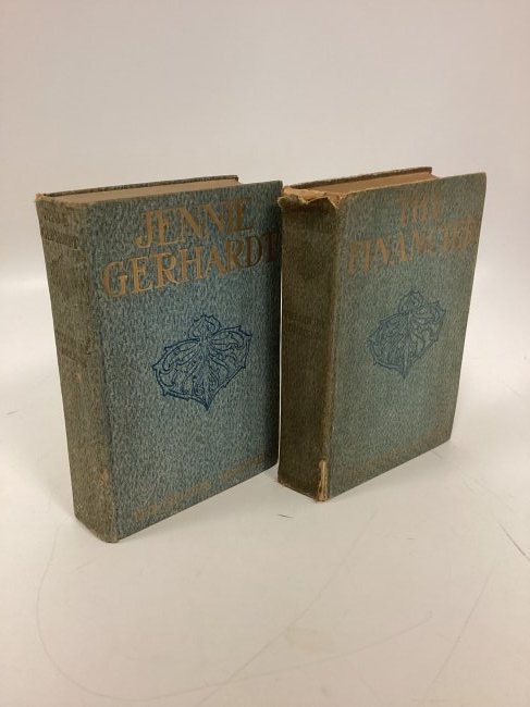 Two 1st Edition Books Theodore Dreiser 1912"The Financier" and 1911 "Jennie Gerhardt": Writing on inside cover page in both books, "Jennie Gerhardt" includes portrait