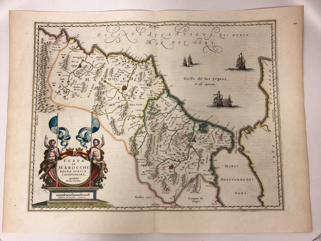 Abraham Ortelius Map Of Fezza And Morocco Kingdom Of Africa Celeberrima (1 of 3)