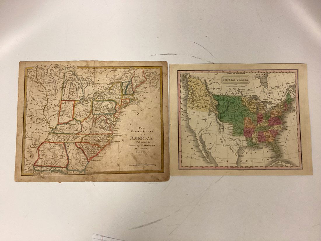 Pair Early 19thC Maps Of The United States (1 of 4)