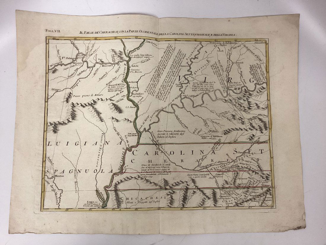 ANTONIO ZATTA (ITALIAN, 18TH CENTURY) MAP OF VIRGINIA (1 of 3)