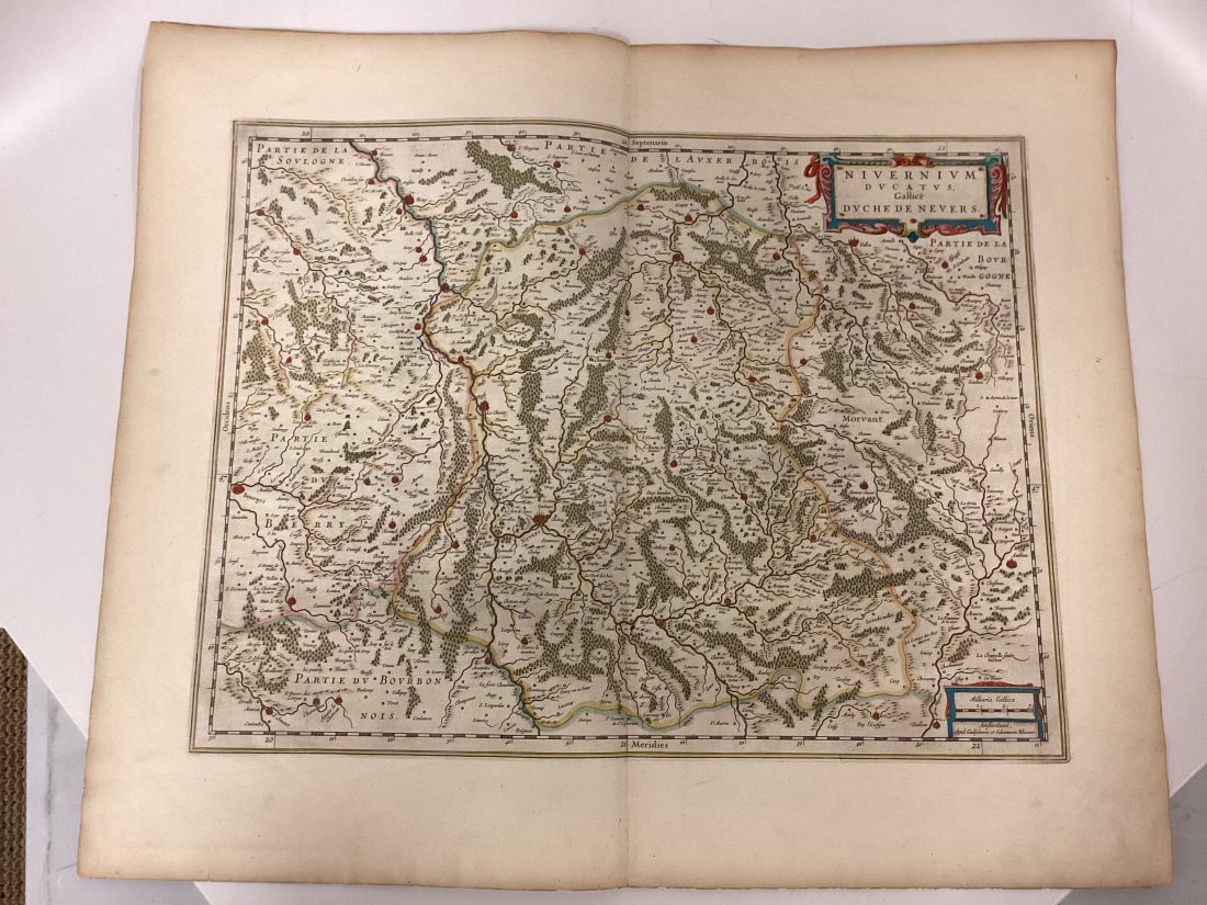 Apud Guiljelmum et Johannem Blaeu Map Of French Province Of Nivernais: Published by the Blaeu family in Amsterdam
