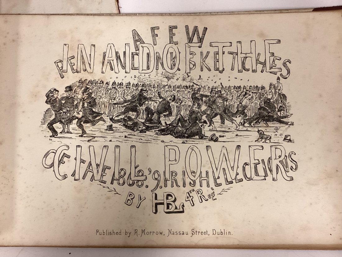 1868 R. Morrow 1st Ed "A Few Pen and Ink Sketches of the 1868/9 Irish Elections in Aid of the Civil: Ten plates