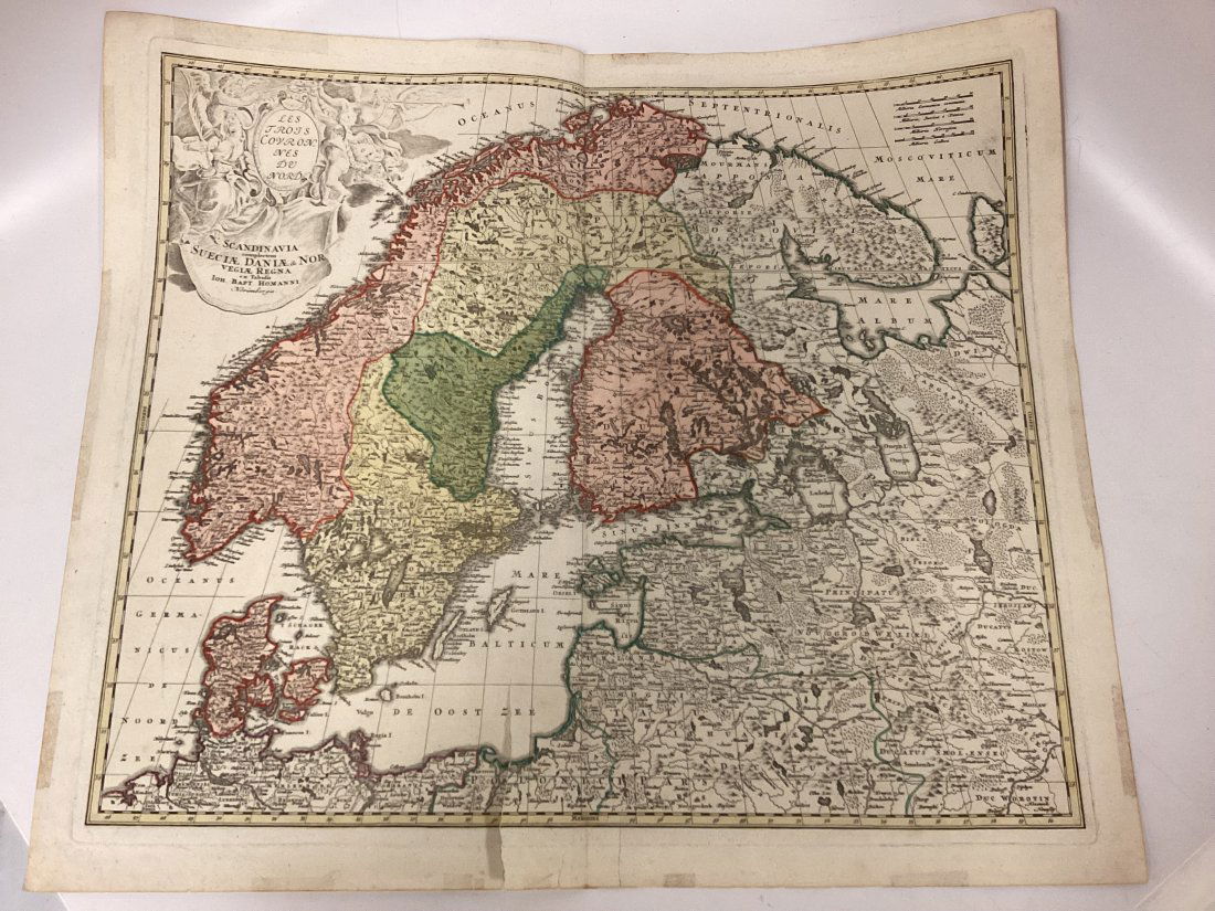 Johann Baptist Homann Map Of Scandinavia (1 of 3)