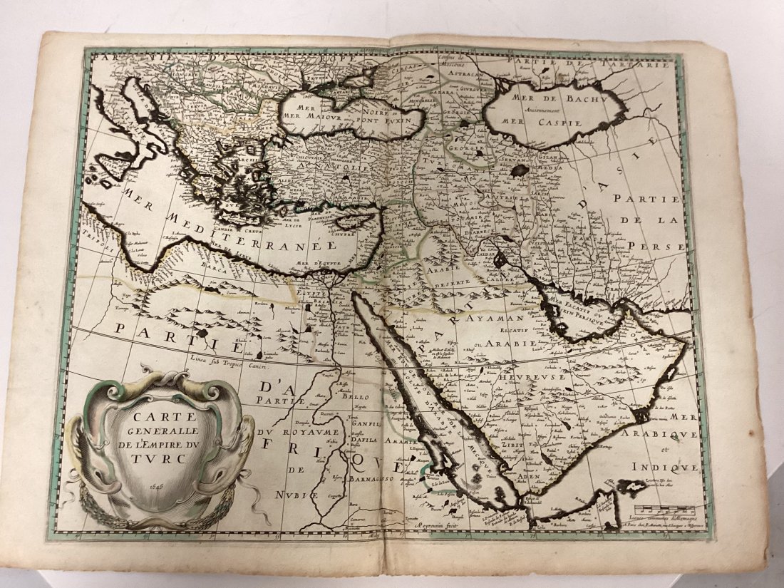 1646 Carte Generalle De L'Empire Dv TVRC: General map of the empire, hand colored