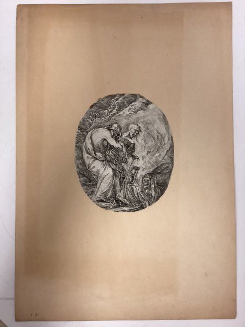 Stefano Della Bella "Death Dragging an Old Man To His Tomb" (1 of 2)