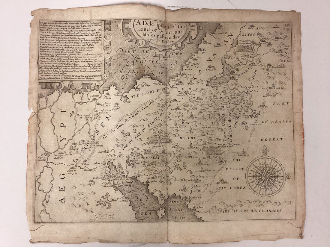 William Hole "A Description of the land of Gosen, and Moses passage though the Deserts" (1 of 3)