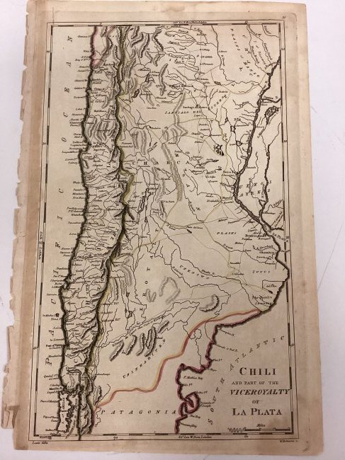 1814 Chili and Part of the Viceroyalty of La Plata: Published by Mathew Carey, Americans often depicted the southern tip of South America significantly narrower than reality. The coastal lands below Buenos Aires were even marked with a chilling title: 