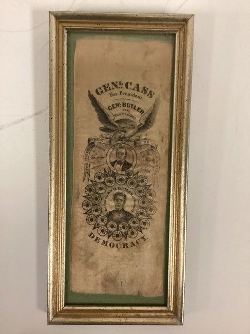 Rare 1848 General Cass and Butler Presidential Democratic Campaign Ticket (1 of 3)