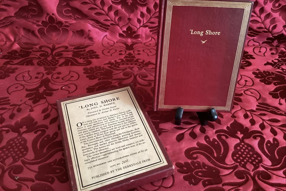 "Long Shore" 1939 Barber, Joel D. Derrydale Press 700/750 Autographed: Near mint condition108 pagesIncludes box and paper liner.