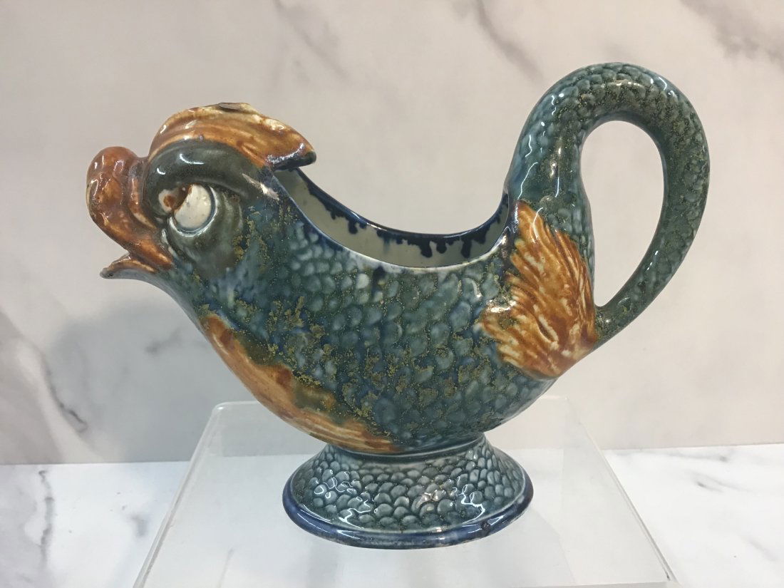 English Pearlware Staffordshire Dolphin Sauce Boat C1820 (1 of 4)