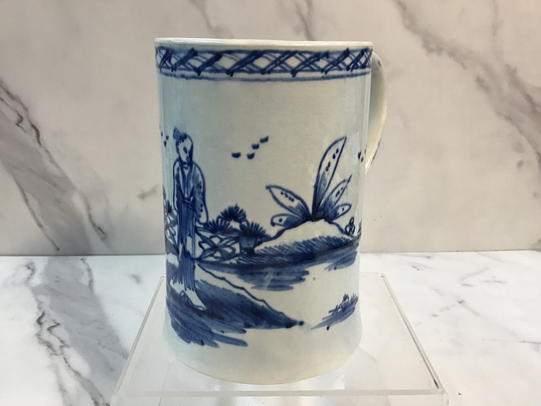 English Pearlware Staffordshire Blue "Long Eliza" Mug (1 of 5)