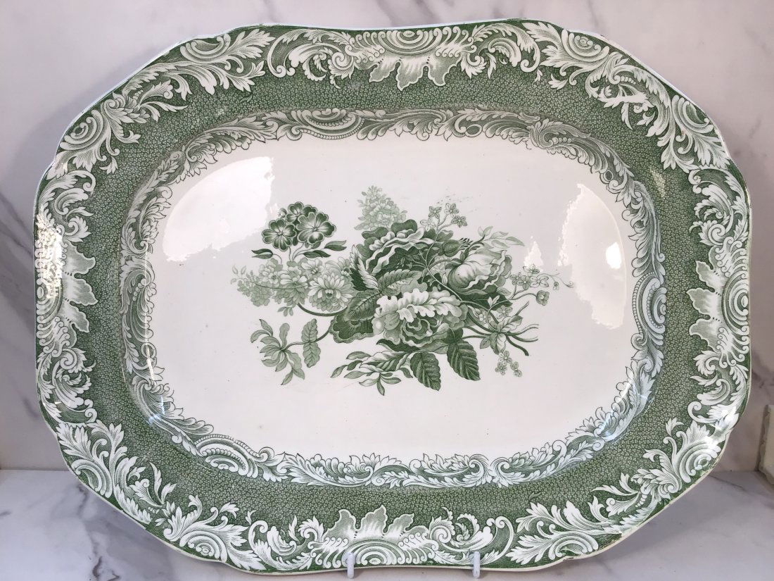 Late Spode Copeland and Garret Green Transferware Floral 17" Platter (1 of 2)