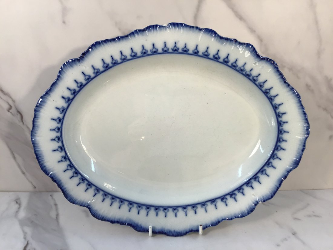 Wedgwood C1780 Marred Blue Feather Edge 12" Platter (1 of 2)