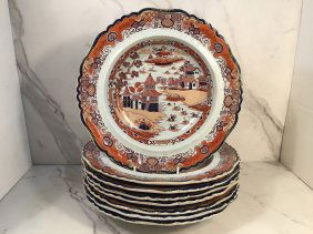 Set 8 Masons Ashworth Brothers Real Ironstone 10" Soup Plates