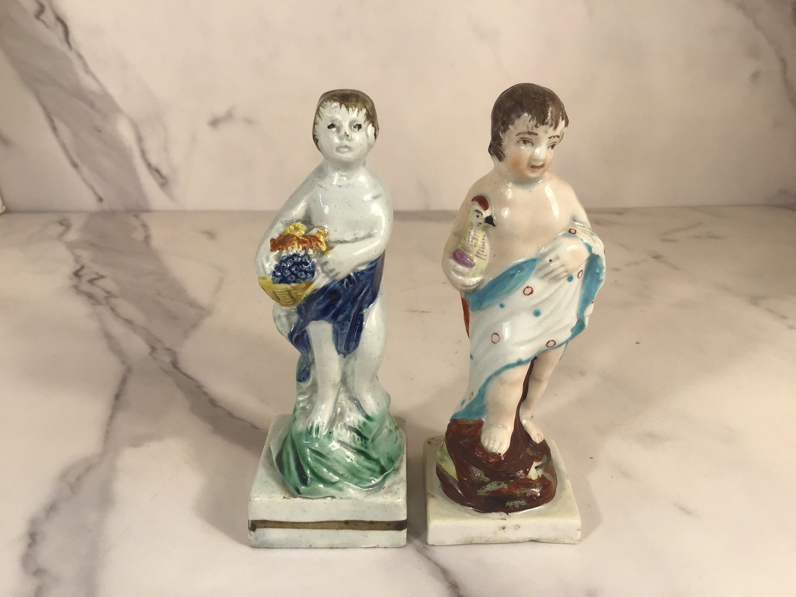 Two Early English Staffordshire Figures of Children (1 of 3)