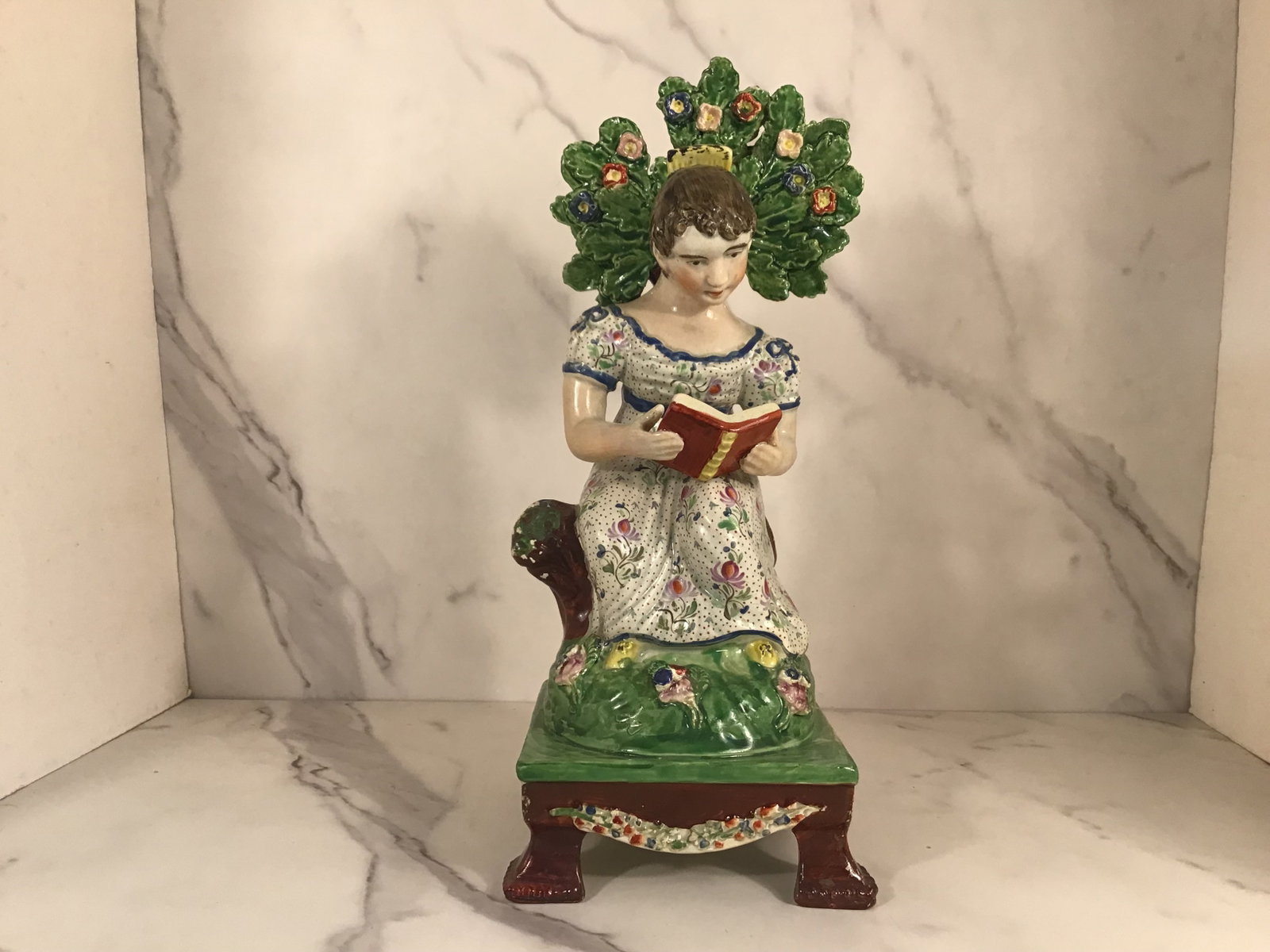 English Staffordshire Sherratt Figure of a VILLAGE MAID: 12 inches tall Showing prop number from 20th Century Fox