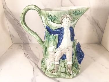 English Pearlware FAIR' HEBE Jug by Robert Garner, circa 1788-90