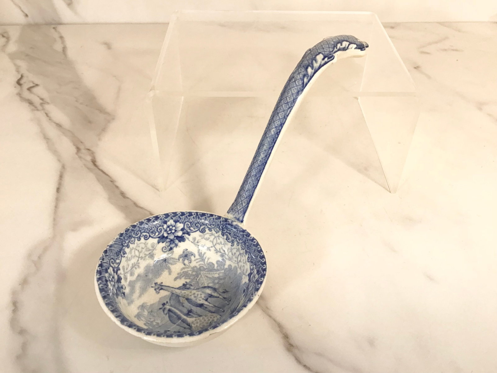 Rare Ridgway 1836 GIRAFFE Sauce Tureen Ladle: 7" Long