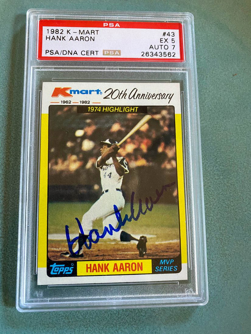 PSA DNA Certified Hank Aaron Baseball Card (1 of 2)