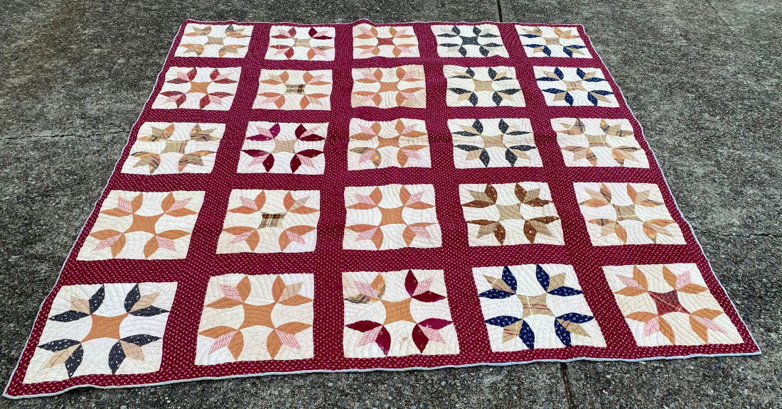 Handmade Sugar Cane Quilt Blanket Domino Savannah Sugar (1 of 15)