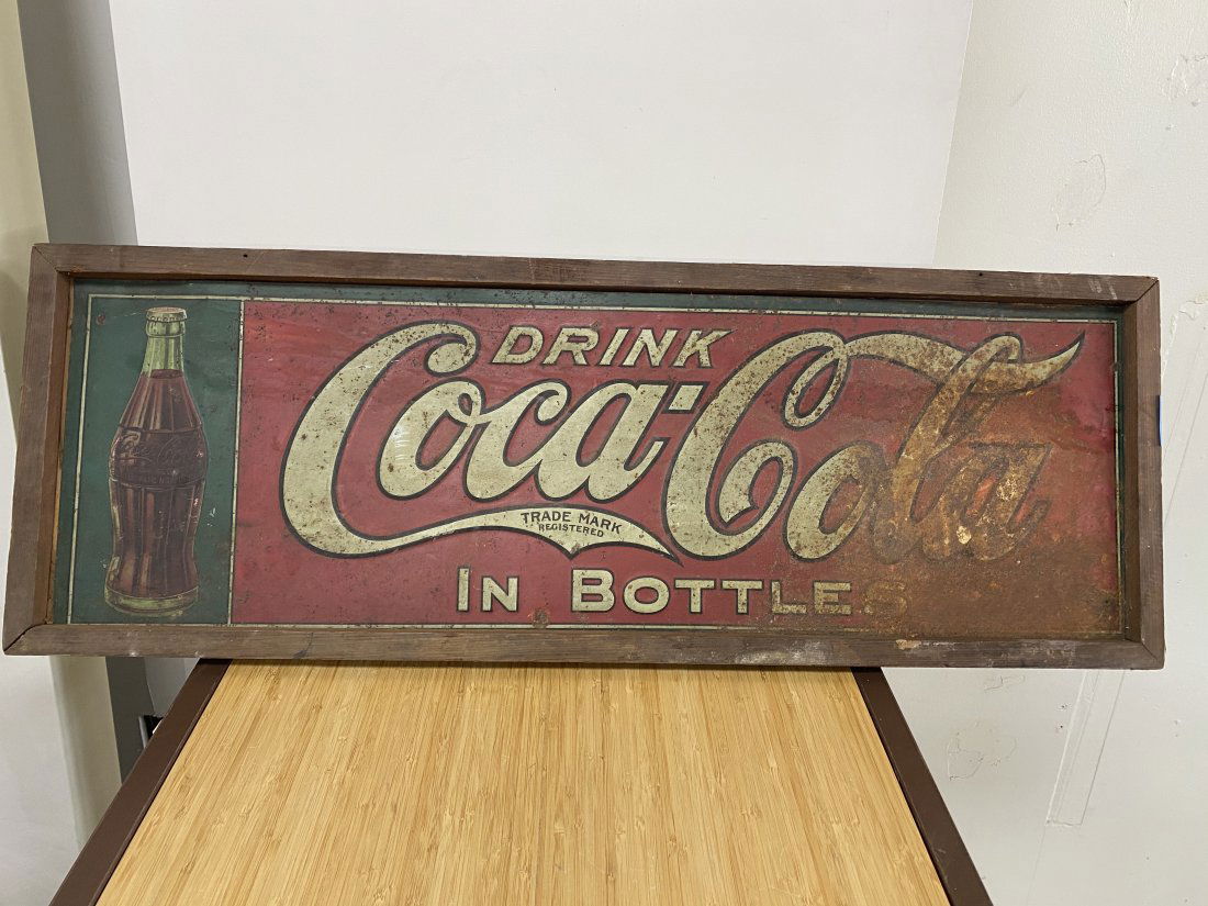 Original Dated 1934 Drink Coca Cola Sign Wood Trim HTF~ (1 of 7)