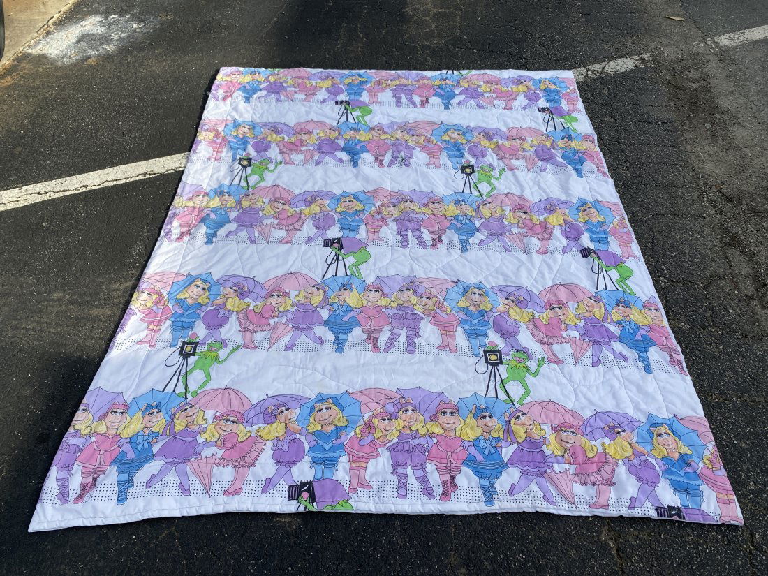 VINTAGE MS PIGGY KERMIT THE FROG THE MUPPETS COMFORTER (1 of 5)