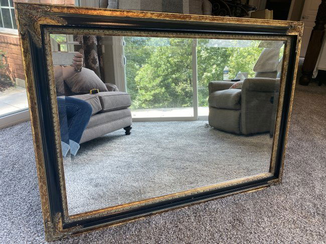 UTTERMOST COMPANY GORGEOUS ORNATE BLACK GOLD MIRROR (1 of 8)