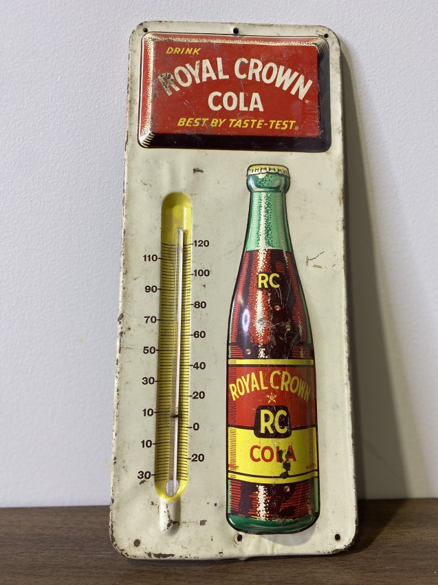 ROYAL CROWN COLA THERMOMETER RARE 1950S ORIGINAL (1 of 5)